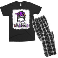 Mom Of Alzheimer's Warrior Women Alzheimer's Awareness T Shirt Men's T-shirt Pajama Set | Artistshot