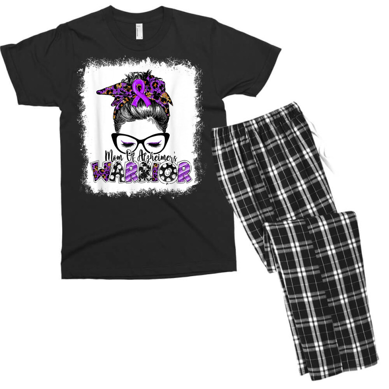 Mom Of Alzheimer's Warrior Women Alzheimer's Awareness T Shirt Men's T-shirt Pajama Set | Artistshot