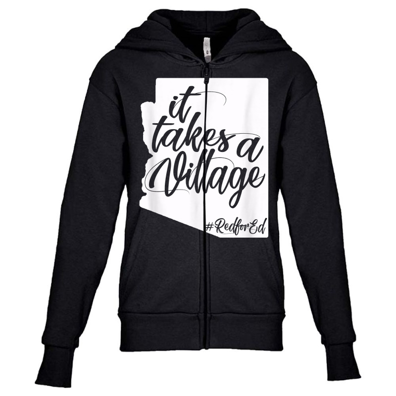 It Takes Village State Teachers Union Protest Redfored Shirt Youth Zipper Hoodie | Artistshot