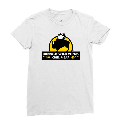 Buffalo Wild Wings Ladies Fitted T-shirt Designed By Mdk Art