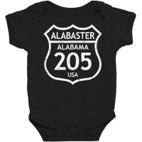 Alabaster 205 Alabama Area Code, Al Love Usa Home Tshirt Baby Bodysuit | Artistshot