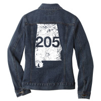 Alabaster Hoover Birmingham Area Code 205 Shirt, Alabama Ladies Denim Jacket | Artistshot