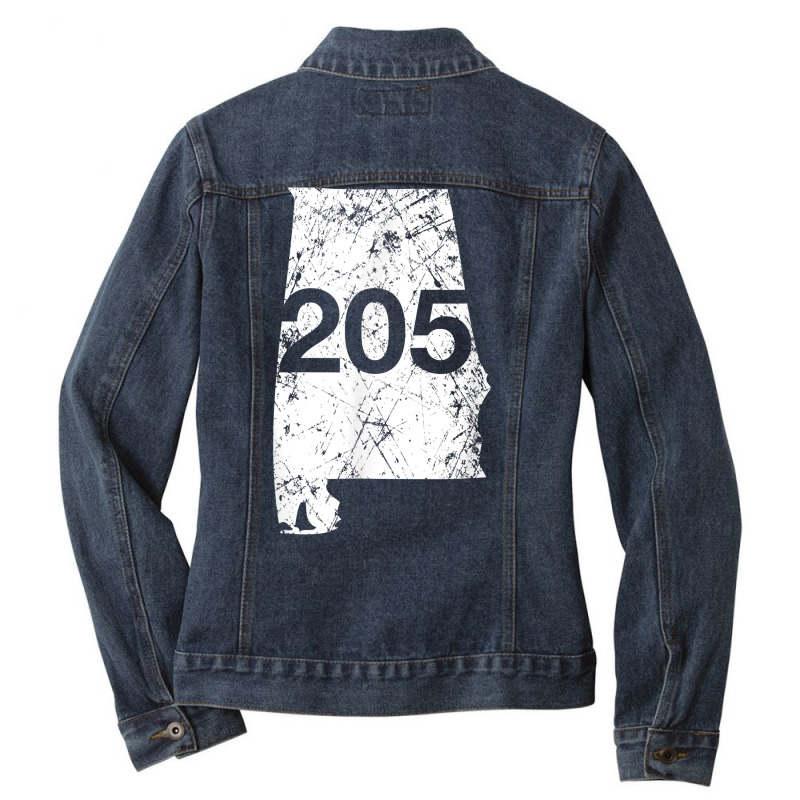 Alabaster Hoover Birmingham Area Code 205 Shirt, Alabama Ladies Denim Jacket by mikidicosmo | Artistshot