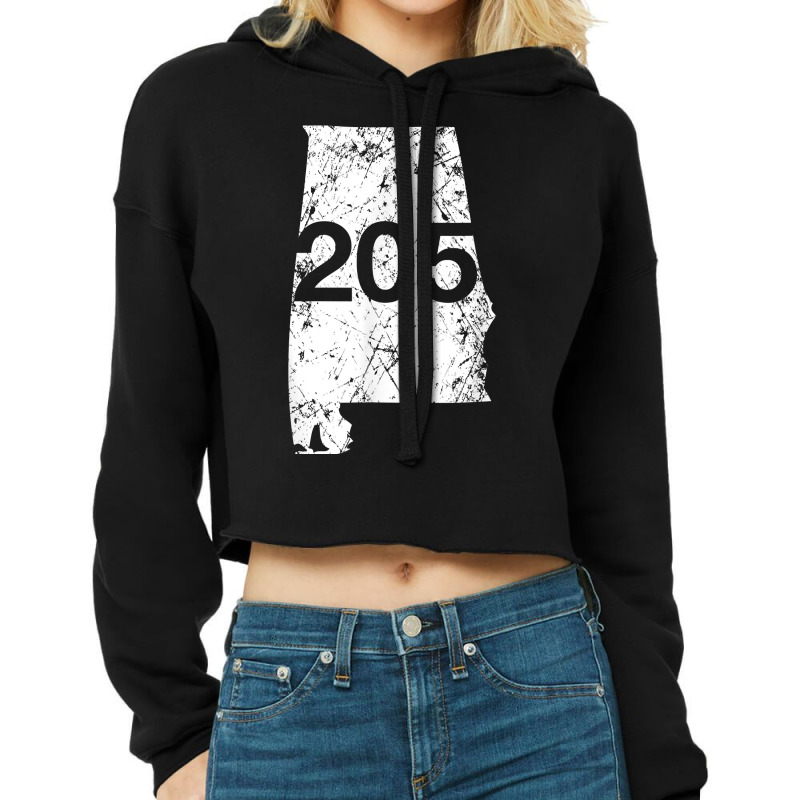 Alabaster Hoover Birmingham Area Code 205 Shirt, Alabama Cropped Hoodie by mikidicosmo | Artistshot