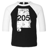 Alabaster Hoover Birmingham Area Code 205 Shirt, Alabama Toddler 3/4 Sleeve Tee | Artistshot