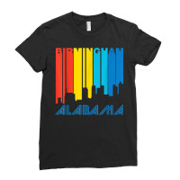 Retro 1970's Style Birmingham Alabama Skyline T Shirt Ladies Fitted T-shirt | Artistshot