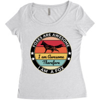 Foxes Are Awesome Women's Triblend Scoop T-shirt | Artistshot