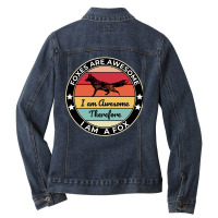 Foxes Are Awesome Ladies Denim Jacket | Artistshot