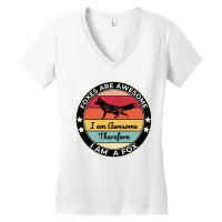 Foxes Are Awesome Women's V-neck T-shirt | Artistshot