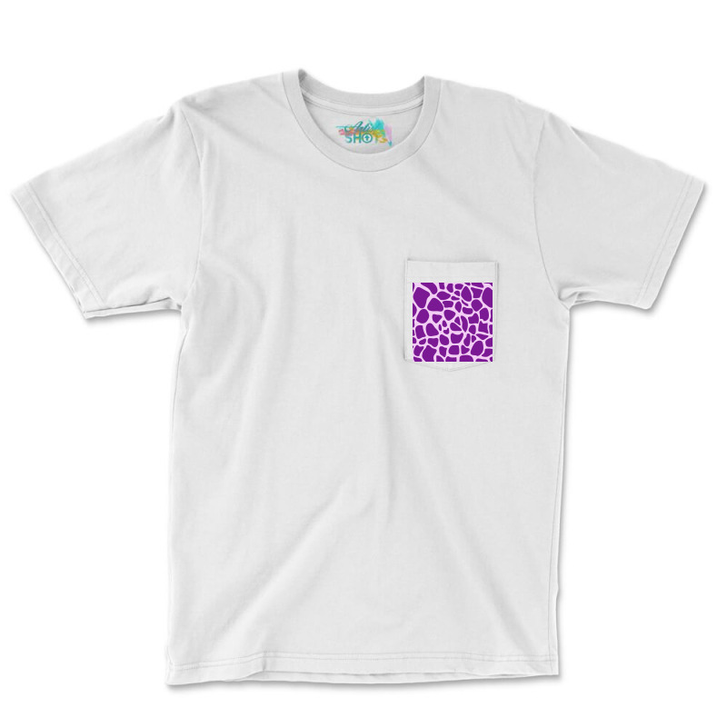 Giraffe Skin Pattern Purple Pocket T-shirt | Artistshot