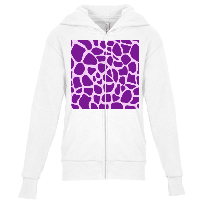 Giraffe Skin Pattern Purple Youth Zipper Hoodie | Artistshot