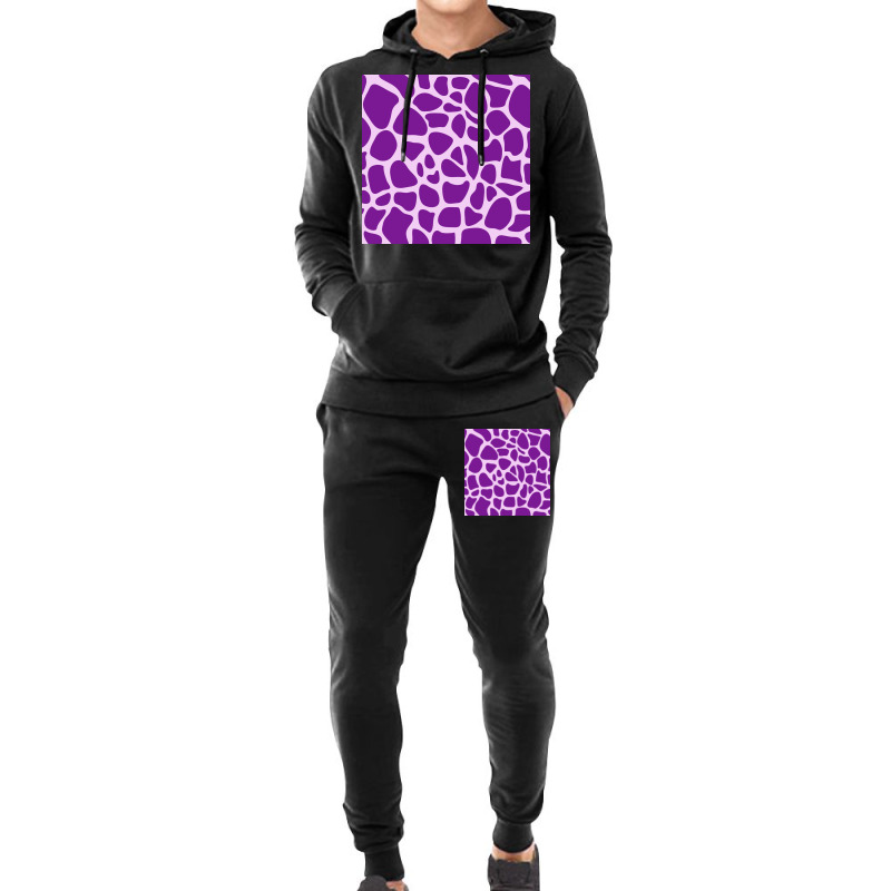 Giraffe Skin Pattern Purple Hoodie & Jogger Set | Artistshot