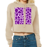 Giraffe Skin Pattern Purple Cropped Hoodie | Artistshot