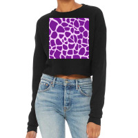 Giraffe Skin Pattern Purple Cropped Sweater | Artistshot