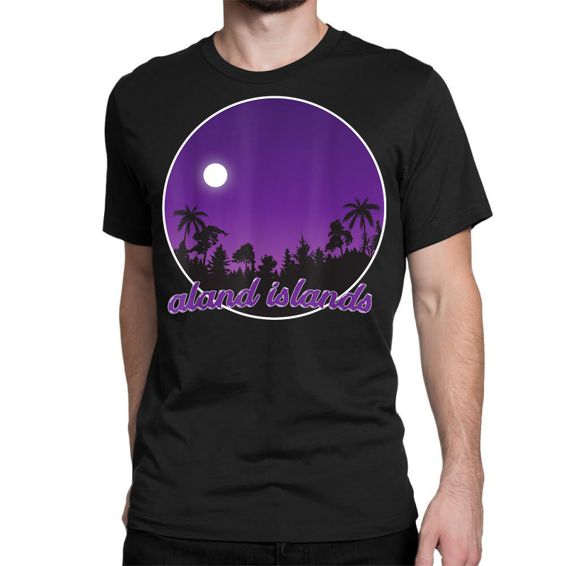 Aland Islands By Night With Palms T Shirt Classic T-shirt by cucciailleveretcq | Artistshot