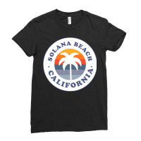 Solana Beach California Ca Palm Tree Vacation Souvenir Pullover Hoodie Ladies Fitted T-shirt | Artistshot