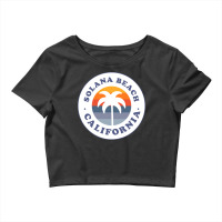 Solana Beach California Ca Palm Tree Vacation Souvenir Pullover Hoodie Crop Top | Artistshot