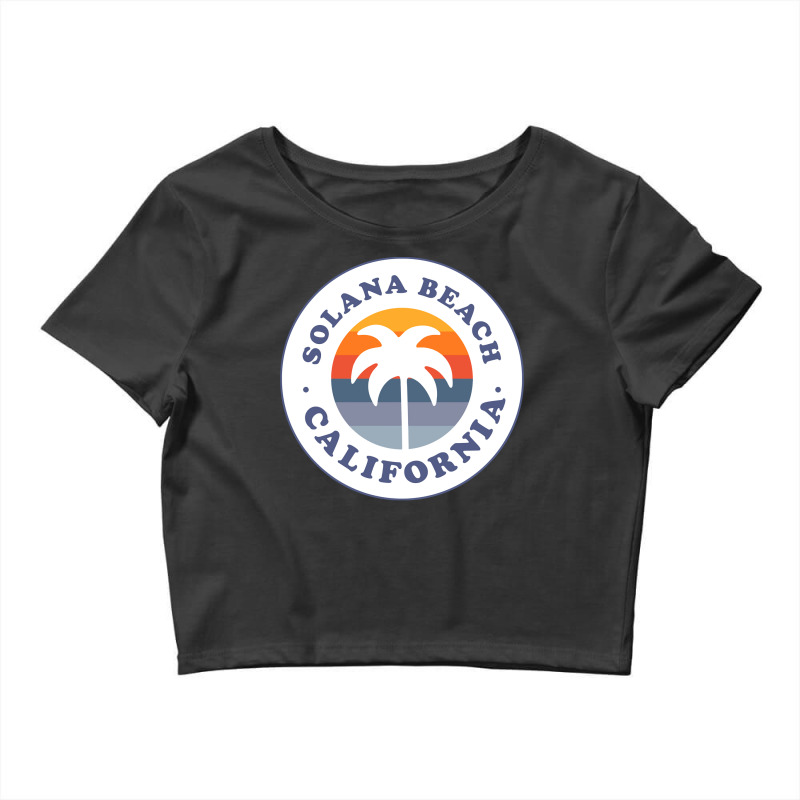 Solana Beach California Ca Palm Tree Vacation Souvenir Pullover Hoodie Crop Top by darinelelwell | Artistshot