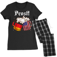 Beer Lover Prost! Germany Flag America Funny Oktoberfest T Shirt Women's Pajamas Set | Artistshot