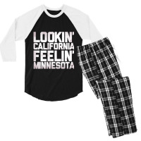 Lookin' California, Feelin' Minnesota Men's 3/4 Sleeve Pajama Set | Artistshot