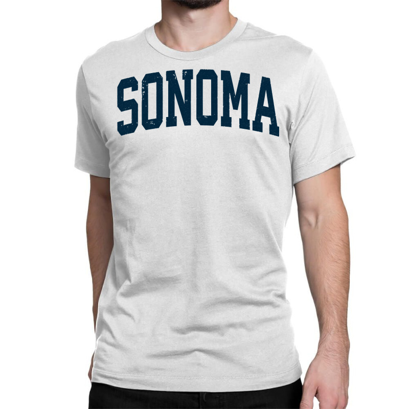 Sonoma California Ca Vintage Athletic Sports Navy Design Long Sleeve T Classic T-shirt by darinelelwell | Artistshot