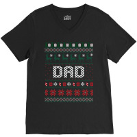 Dad Ugly Christmas V-neck Tee | Artistshot