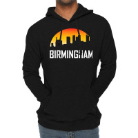 Birmingham Alabama Sunset Skyline Silhouette T Shirt Lightweight Hoodie | Artistshot