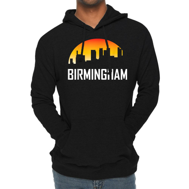 Birmingham Alabama Sunset Skyline Silhouette T Shirt Lightweight Hoodie by jacolepachew | Artistshot