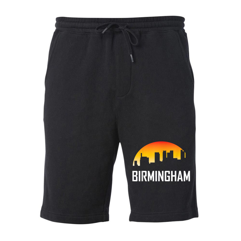 Birmingham Alabama Sunset Skyline Silhouette T Shirt Fleece Short by jacolepachew | Artistshot