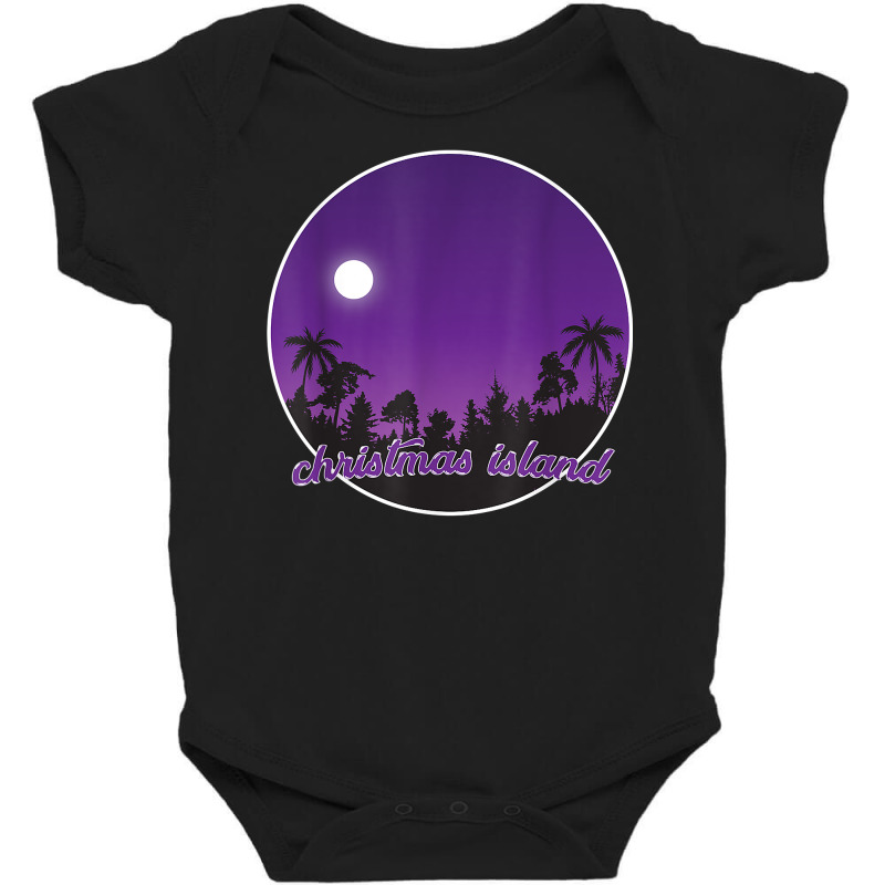 Christmas Island By Night With Palms T Shirt Baby Bodysuit by cucciailleveretcq | Artistshot