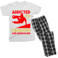 Parkour Adrenaline Addicted Free Running Training Traceurs Men's T-shirt Pajama Set | Artistshot