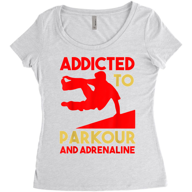 Parkour Adrenaline Addicted Free Running Training Traceurs Women's Triblend Scoop T-shirt by James William | Artistshot