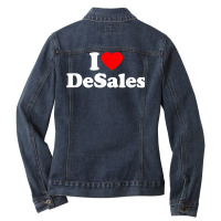 Desales Love Heart College University Alumni T Shirt Ladies Denim Jacket | Artistshot