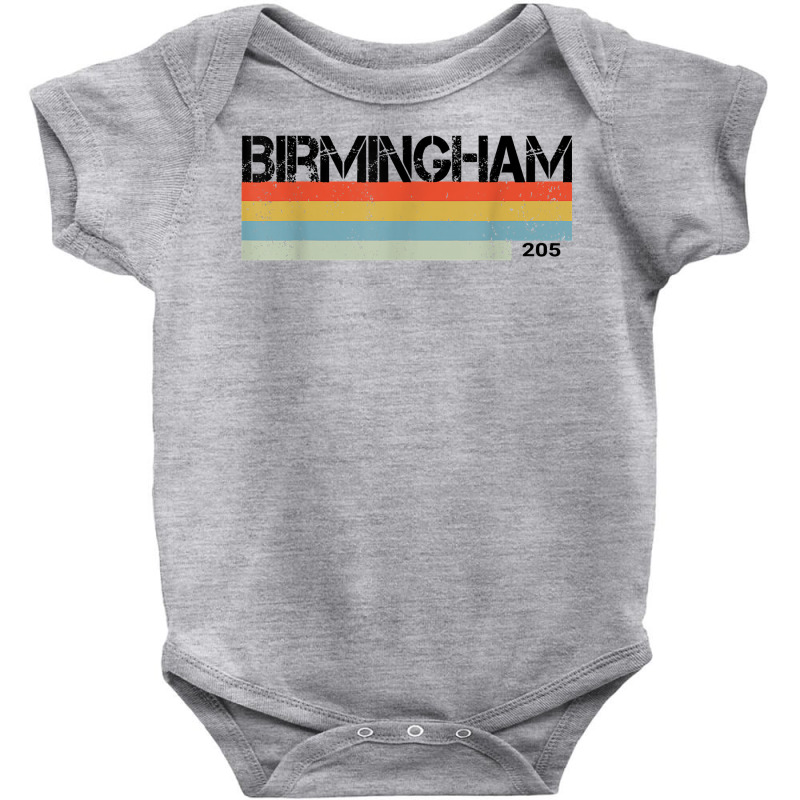 Birmingham, Alabama Area Code 205 Retro Style T Shirt Baby Bodysuit by jacolepachew | Artistshot