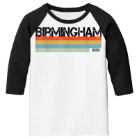 Birmingham, Alabama Area Code 205 Retro Style T Shirt Youth 3/4 Sleeve | Artistshot