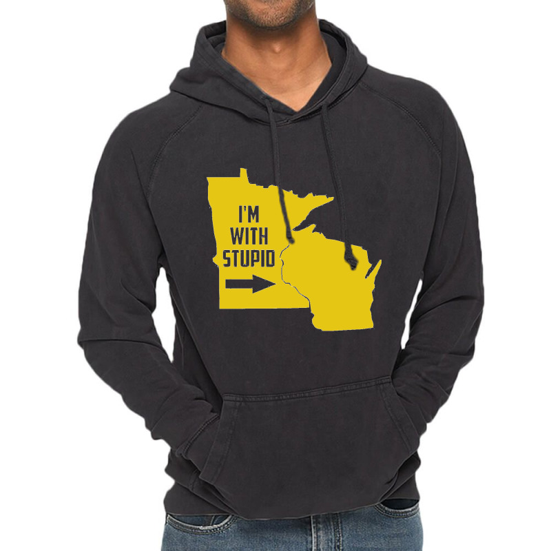 Minnesota I'm With Stupid Vintage Hoodie | Artistshot