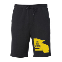 Minnesota I'm With Stupid Fleece Short | Artistshot