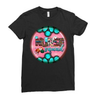 Nurse Round Earrings 3 Ladies Fitted T-shirt | Artistshot