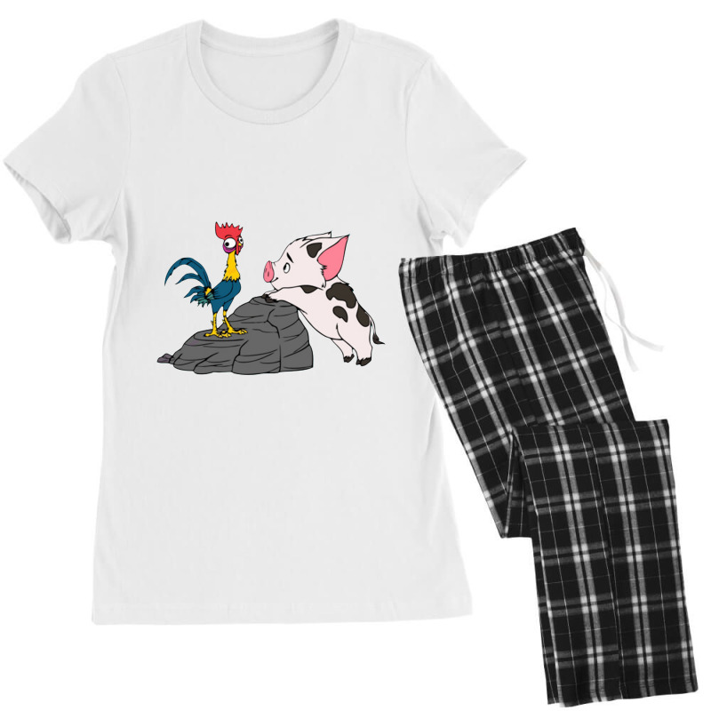 Custom Hei Hei The Rooster And Pua Pig Women s Pajamas Set By Cm