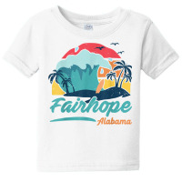 Fairhope Alabama Beach Summer Surfing Sunset Palm Trees T Shirt Baby Tee | Artistshot