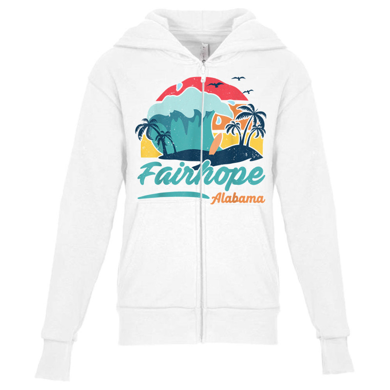 Fairhope Alabama Beach Summer Surfing Sunset Palm Trees T Shirt Youth Zipper Hoodie by adrienskradski | Artistshot