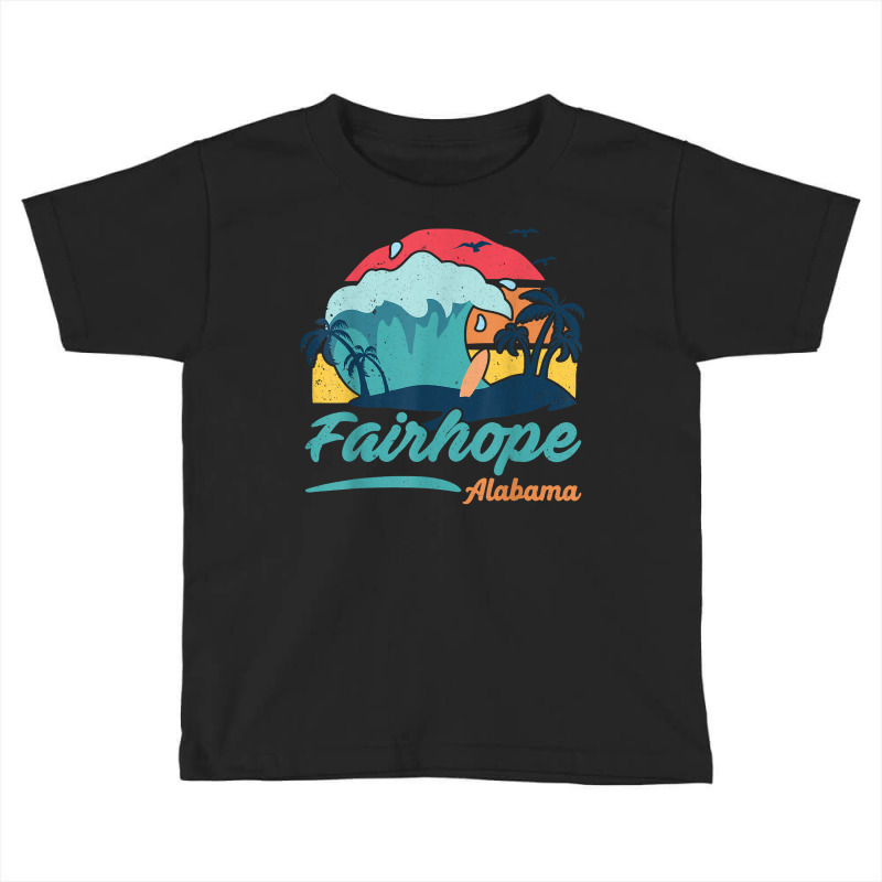 Fairhope Alabama Beach Summer Surfing Sunset Palm Trees T Shirt Toddler T-shirt by adrienskradski | Artistshot