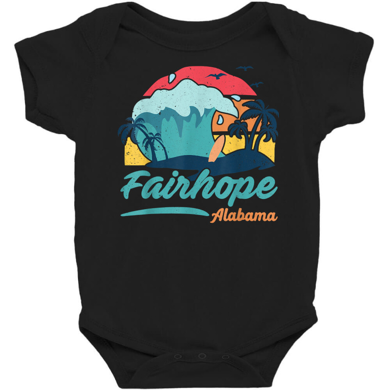 Fairhope Alabama Beach Summer Surfing Sunset Palm Trees T Shirt Baby Bodysuit by adrienskradski | Artistshot