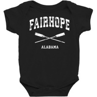 Fairhope Alabama Vintage Nautical Crossed Oars Sweatshirt Baby Bodysuit | Artistshot