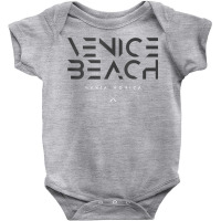 Venice Beach Santa Monica California Ca Tonal Type Tank Top Baby Bodysuit | Artistshot