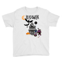 Funny Halloween Witch Haunted Castle, Flying Bats Wicca Tee T Shirt Youth Tee | Artistshot