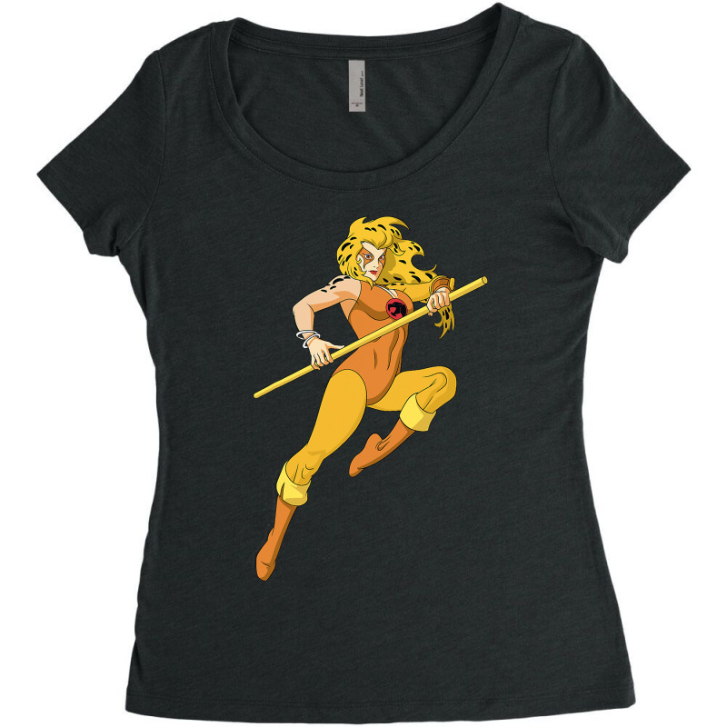 Thundercats Cheetara Portrait Women's Triblend Scoop T-shirt by time5803 | Artistshot