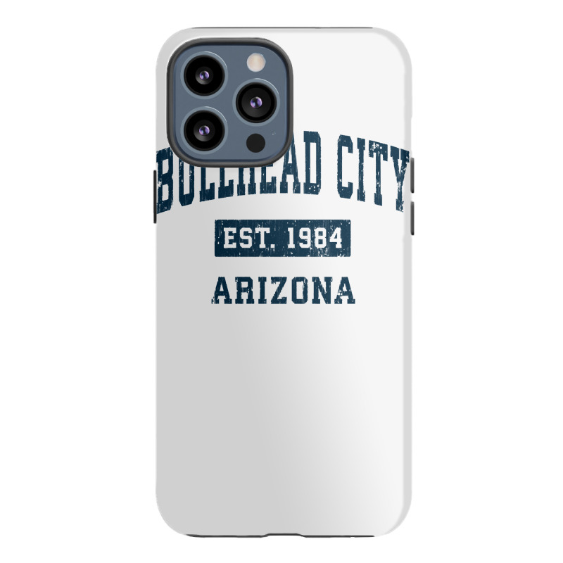 Bullhead City Arizona Az Vintage Sports Design Navy Print Pullover Hoo Iphone 13 Pro Max Case | Artistshot