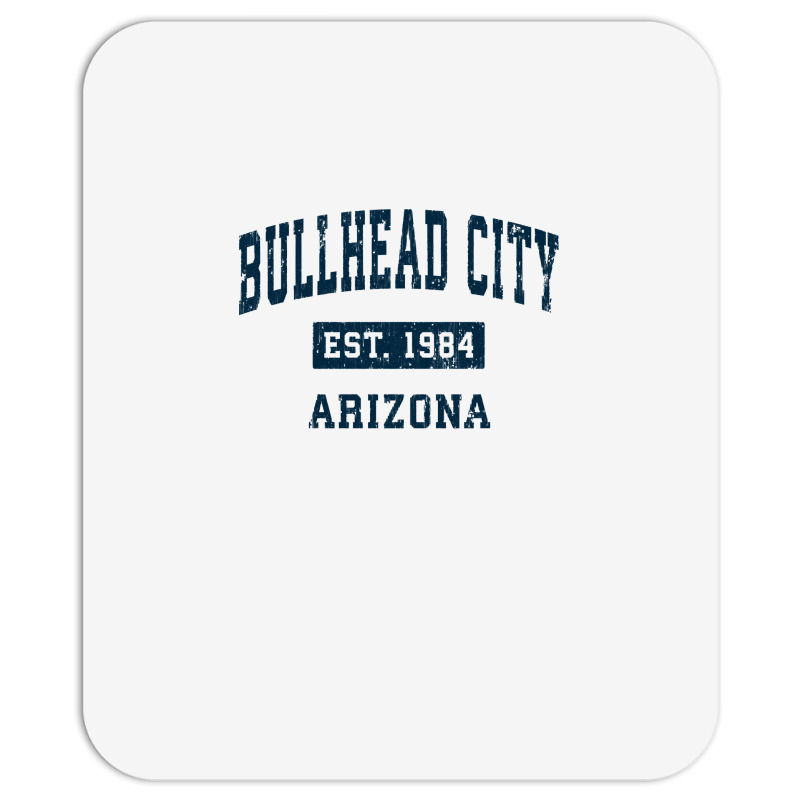 Bullhead City Arizona Az Vintage Sports Design Navy Print Pullover Hoo Mousepad | Artistshot