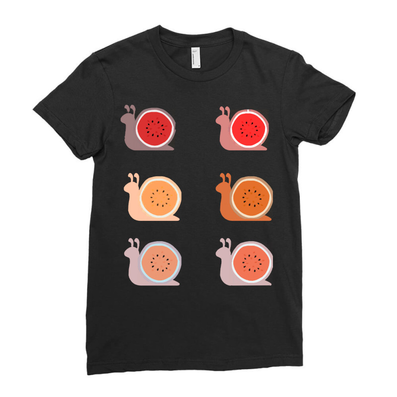 Cute Snail T  Shirt Cute Snail Watermelon T  Shirt Ladies Fitted T-Shirt by surgeonpunch | Artistshot